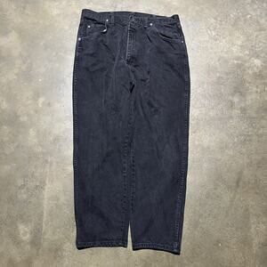 Vintage 90s Wrangler Black Straight Leg Jeans 34x29
